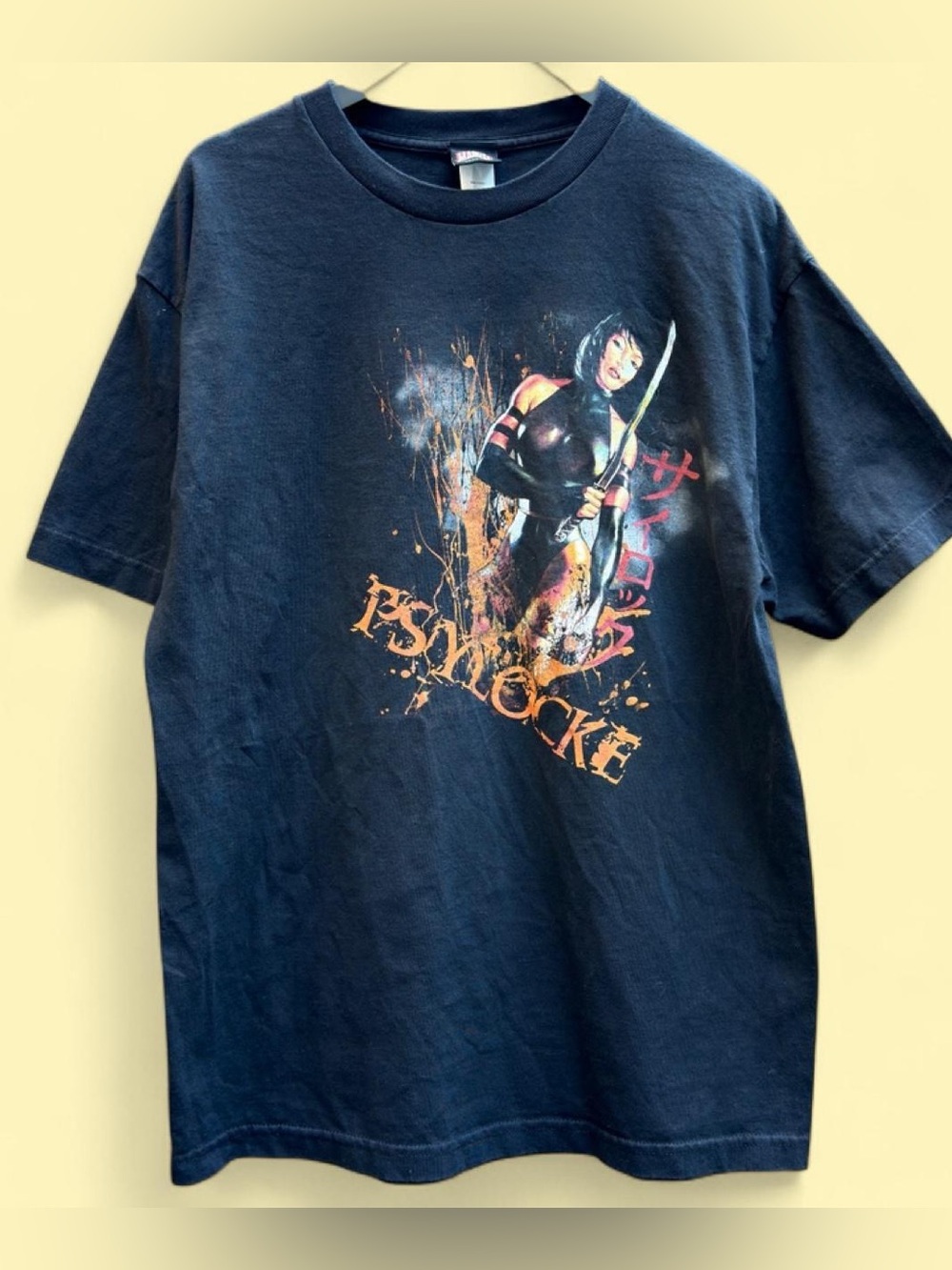 Marvel black Psylocke tee Size L mad engine vintage